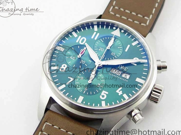 MIROTIME 0109 Pilot Chrono IW377726 ZF 1:1 Best Edition Green Dial on Brown Leather Strap A Trendsetting 7125